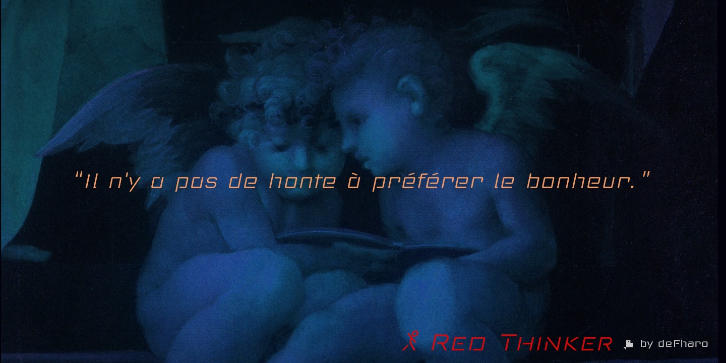 Red Thinker Light Font preview